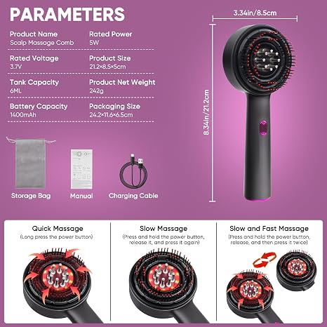 Cordless Electric Scalp and Hair Massager