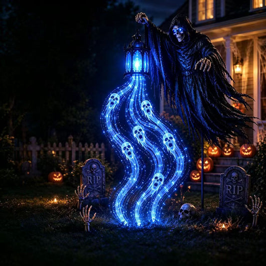 Halloween Ghost Reaper Lantern Garden Decoration