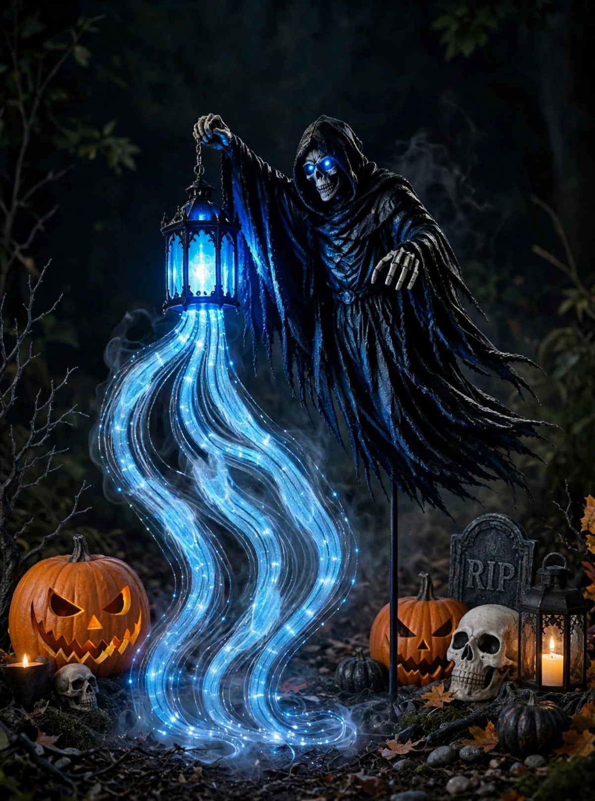 Halloween Ghost Reaper Lantern Garden Decoration