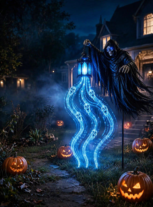 Halloween Ghost Reaper Lantern Garden Decoration